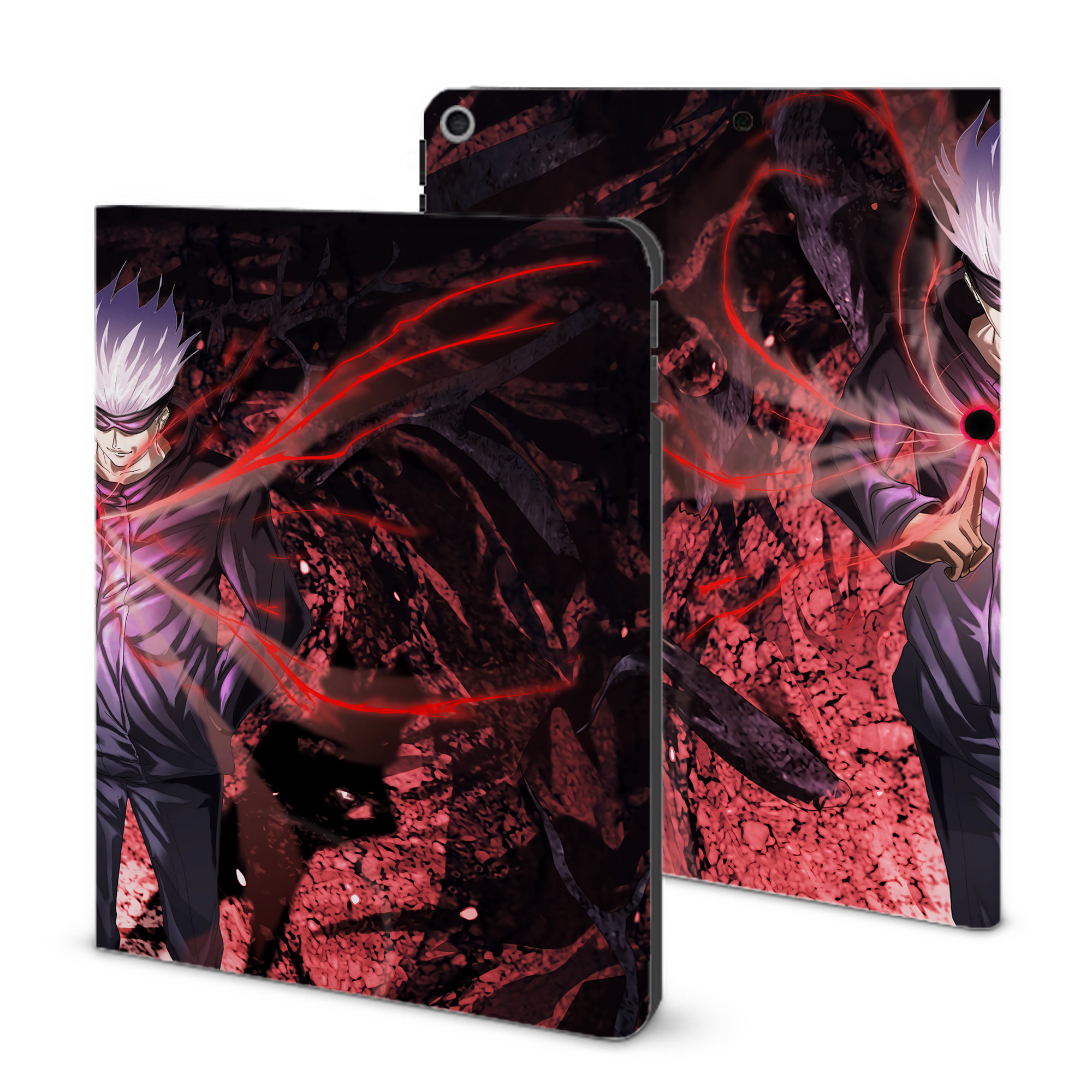 （画像用） 呪術廻戦 Jujutsu Kaisen IPad ケース ブック型 PUレザー TPU 耐衝撃 軽量 薄型 ペン収納なし 全面保護 IPad 各モデル対応